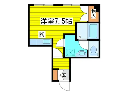 ARAKI HOUSE(ワンルーム/2階)の間取り写真