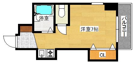 フォルテシモ 住吉(ワンルーム/7階)の間取り写真