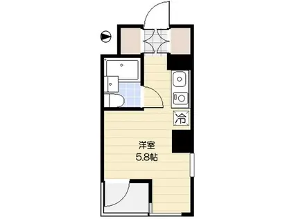 国分寺シティハイツ(ワンルーム/5階)の間取り写真