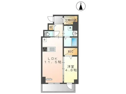 CIEL DE 金山(1LDK/4階)の間取り写真