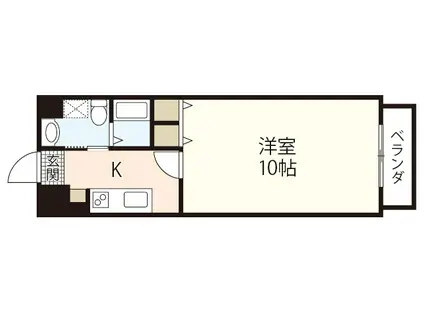 ウイング金屋町ステーションサイド(1K/2階)の間取り写真