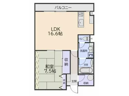 ALLEMANDE(1LDK/3階)の間取り写真
