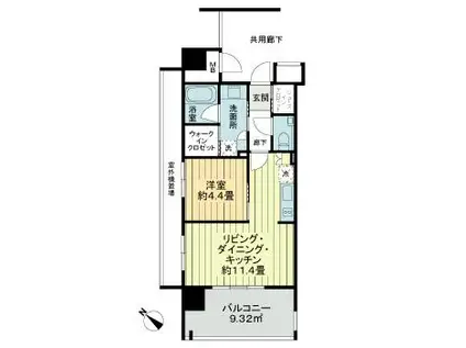 BLUROCK後楽園(1DK/8階)の間取り写真