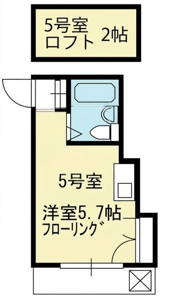 トキワハイム所沢(ワンルーム/1階)の間取り写真