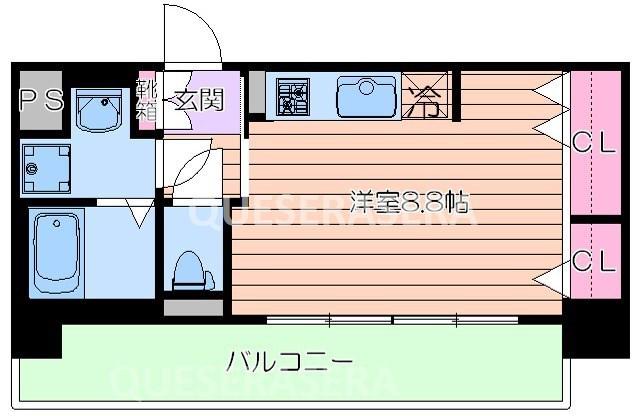 CASSIA福島駅前(ワンルーム/8階)の間取り写真
