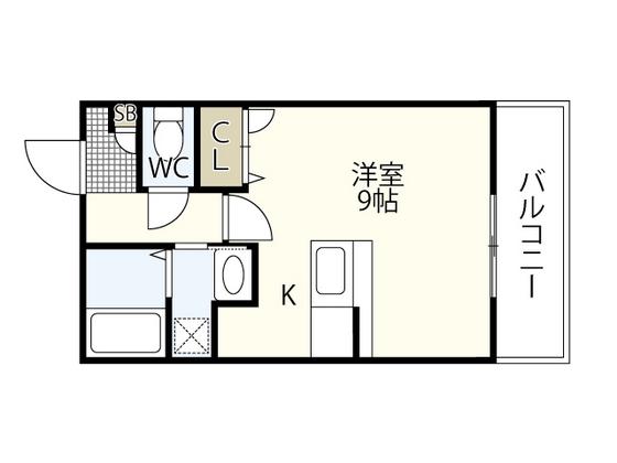 J・GRACE堺町(ワンルーム/7階)の間取り写真