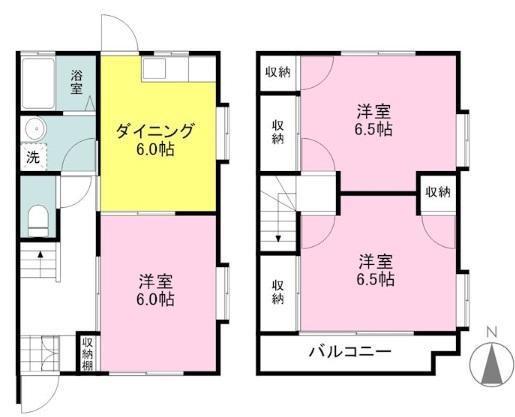 サンクチュアリー22(3DK/1階)の間取り写真