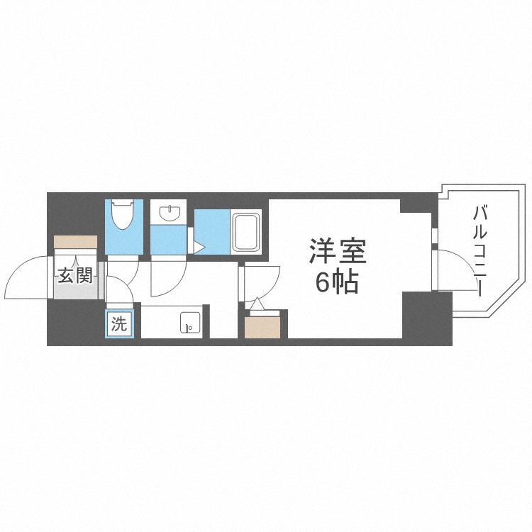 S-RESIDENCE都島LUX(1K/10階)の間取り写真