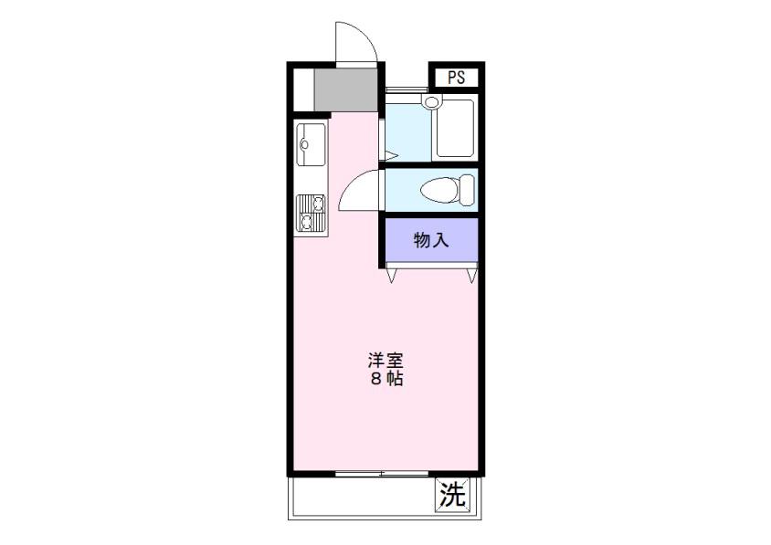 マンションパティオ(ワンルーム/3階)の間取り写真
