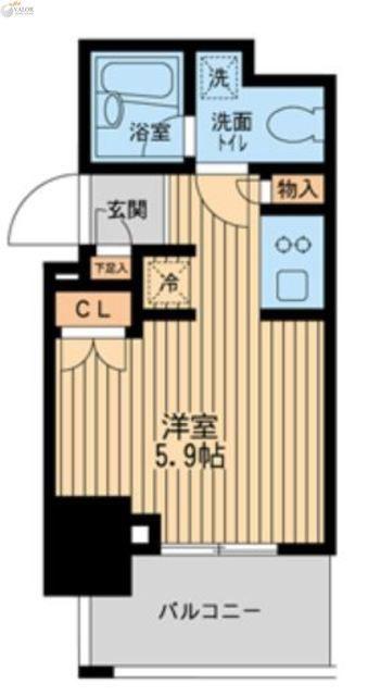 レジディア川崎(ワンルーム/10階)の間取り写真