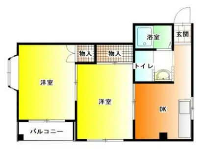 セントラルアネックス(2DK/3階)の間取り写真