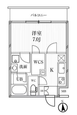 ANNEX池之端(1K/1階)の間取り写真