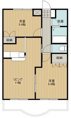 パークサイドヒルズ(2LDK/3階)の間取り写真