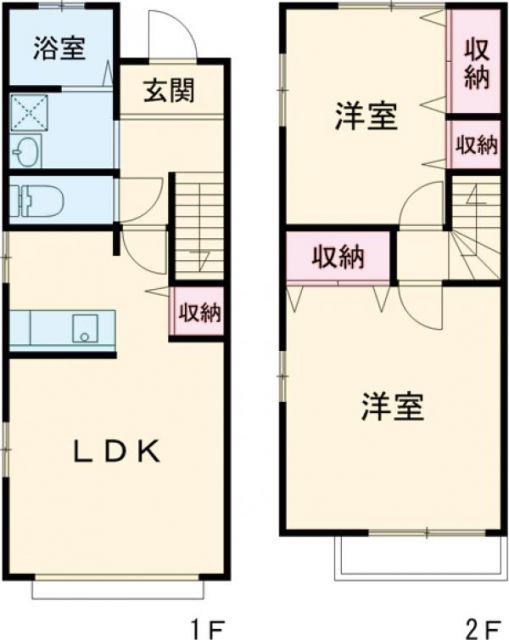 サニーヒルズ(2LDK/1階)の間取り写真