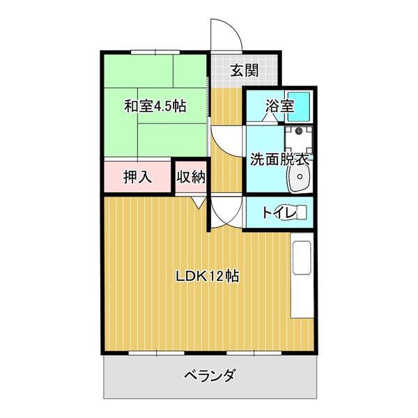 グレイスガーデン豊中(1LDK/5階)の間取り写真