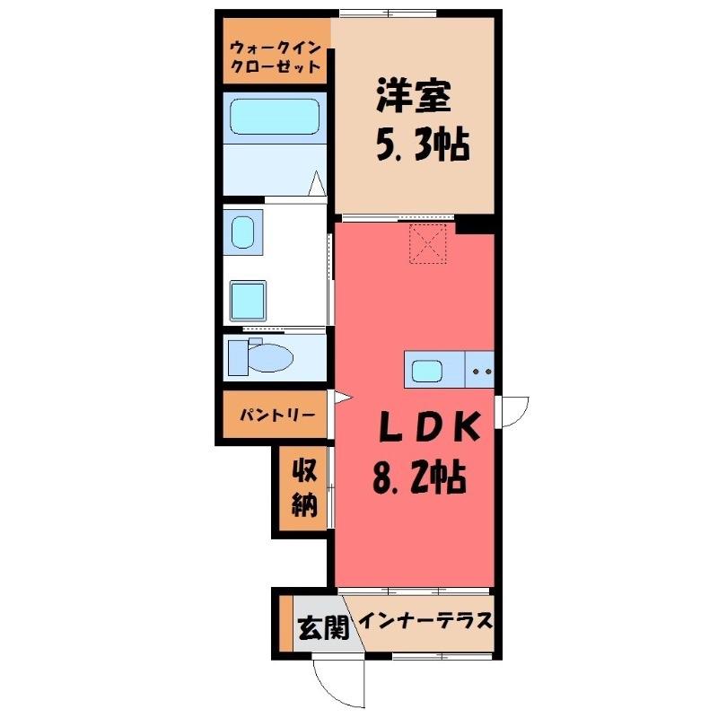 イル・クオーレA(1LDK/1階)の間取り写真