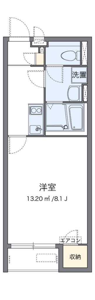 クレイノSAKURA(1K/2階)の間取り写真