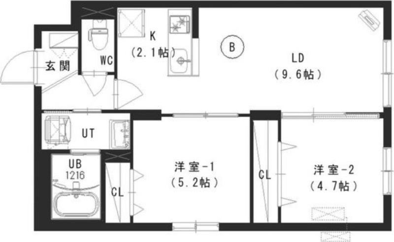  ルチアーノN35(2LDK/1階)の間取り写真