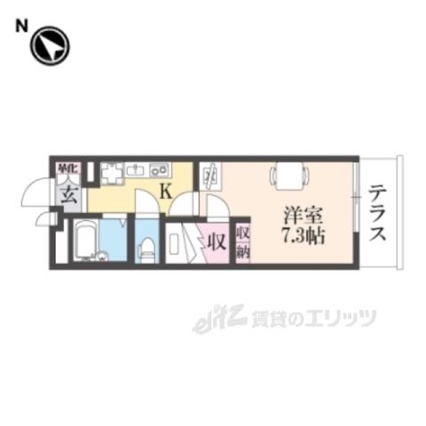 レオパレスグリーンアンバー(1K/3階)の間取り写真