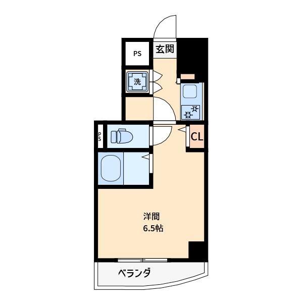 ドルチェ東京八重洲通(1K/2階)の間取り写真