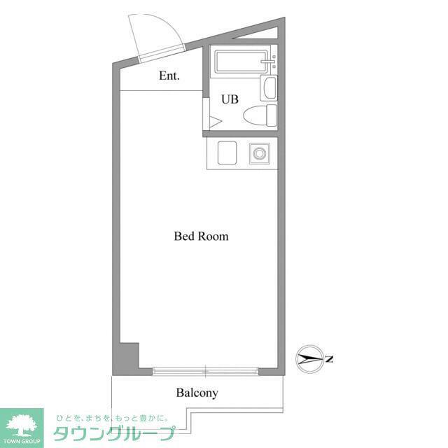 ジュネス北新宿(ワンルーム/2階)の間取り写真