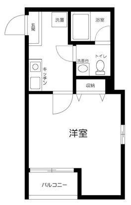 HAKUSUI幕張(1K/2階)の間取り写真