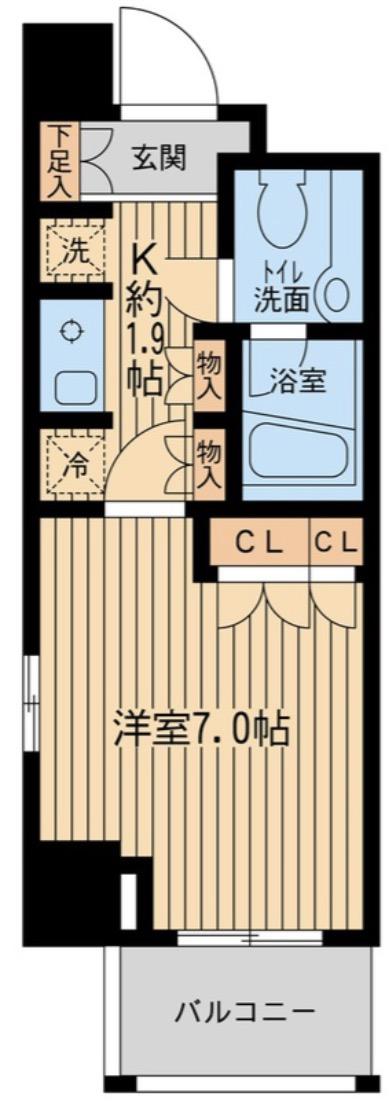 エコロジー東陽町プロセンチュリ(1K/9階)の間取り写真