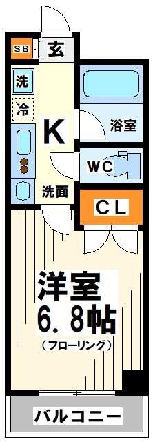 サンパラッツオ参番館 弊社管理物件(1K/2階)の間取り写真