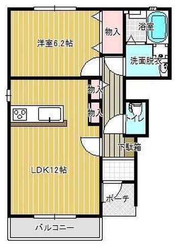 サンガーデン田村(1LDK/2階)の間取り写真