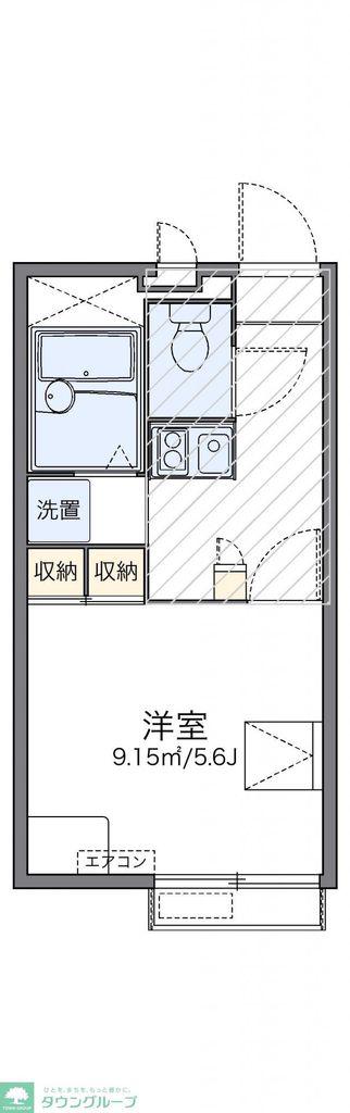 レオパレスロフテージミドリ(1K/2階)の間取り写真