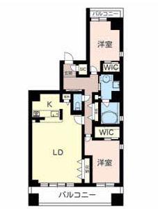 SERENA VILLA(2LDK/8階)の間取り写真