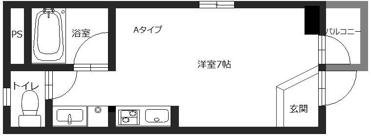 WITH ROSE 姫路駅南(ワンルーム/3階)の間取り写真