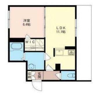 アドラー奥沢(1LDK/1階)の間取り写真