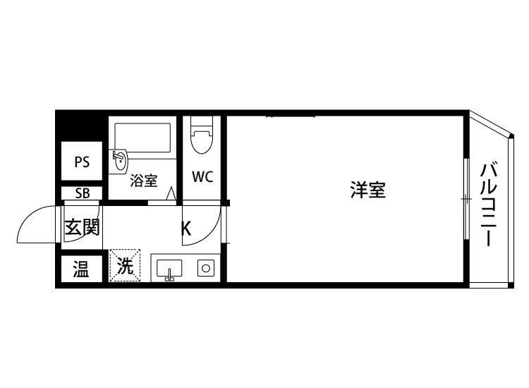 ユートピアYAMATO(1K/3階)の間取り写真
