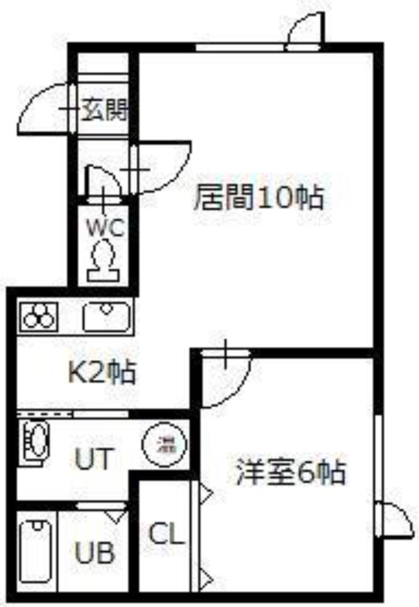 バリーベース(1LDK/1階)の間取り写真