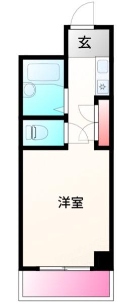 共立リラインス四谷5(ワンルーム/1階)の間取り写真