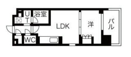 NSパークレジデンス新宿御苑(1LDK/13階)の間取り写真
