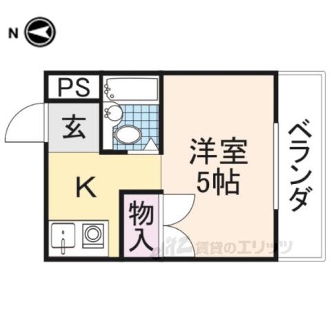 PALハウスK(1K/2階)の間取り写真