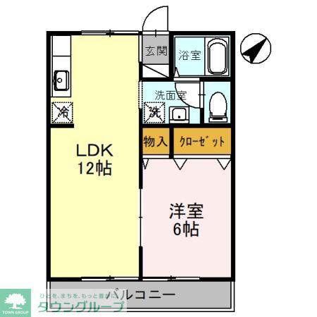 アーバンライフIII(1LDK/1階)の間取り写真