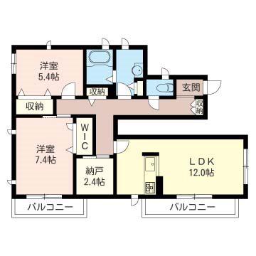 メゾン青葉台(2SLDK/1階)の間取り写真