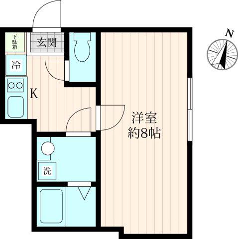 INFINA志村三丁目(1DK/4階)の間取り写真