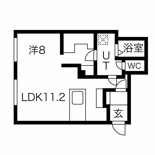 レブニーズ ザ・レジデンス N21(1LDK/4階)の間取り写真