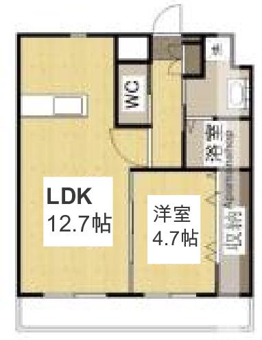 アンティカベラカーサ(1LDK/4階)の間取り写真