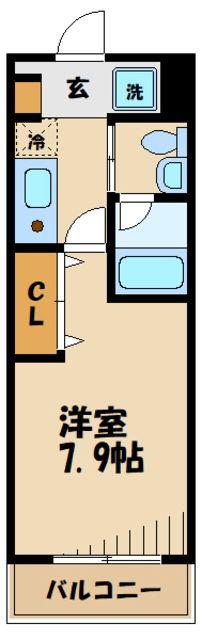 ROUTE相模が丘(1K/2階)の間取り写真