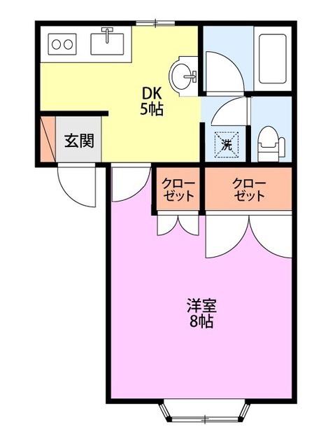 サニーサイドハイツ(1DK/1階)の間取り写真
