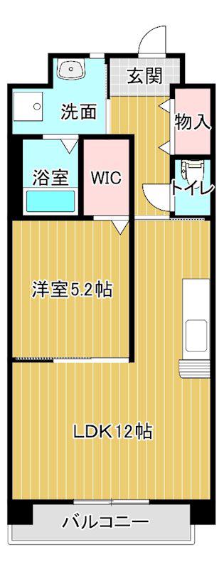 フォルシュ(1LDK/2階)の間取り写真