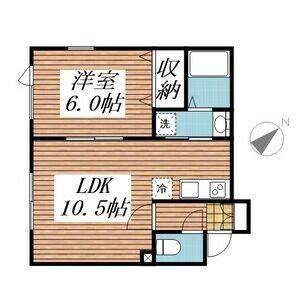 リブレあいの里(1LDK/2階)の間取り写真