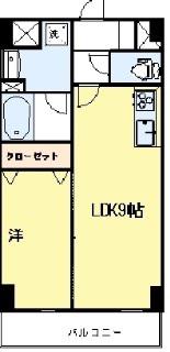 ラビータ ヤマミツ(1LDK/5階)の間取り写真