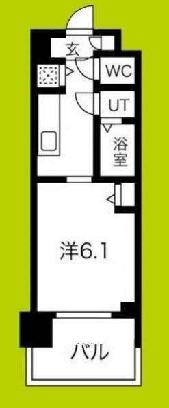 LA DOUCEUR桜川(1K/3階)の間取り写真