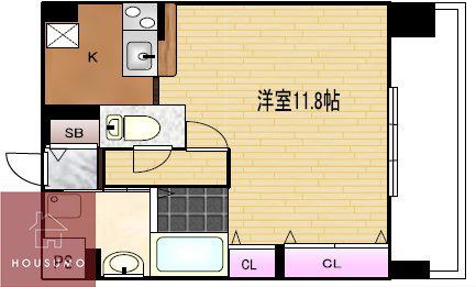 ＪＲ東海道本線 吹田駅(ＪＲ) 徒歩10分 4階建 築19年(1K/3階)の間取り写真